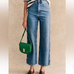 Sezane Denim blue Le Crop jeans. Size 8